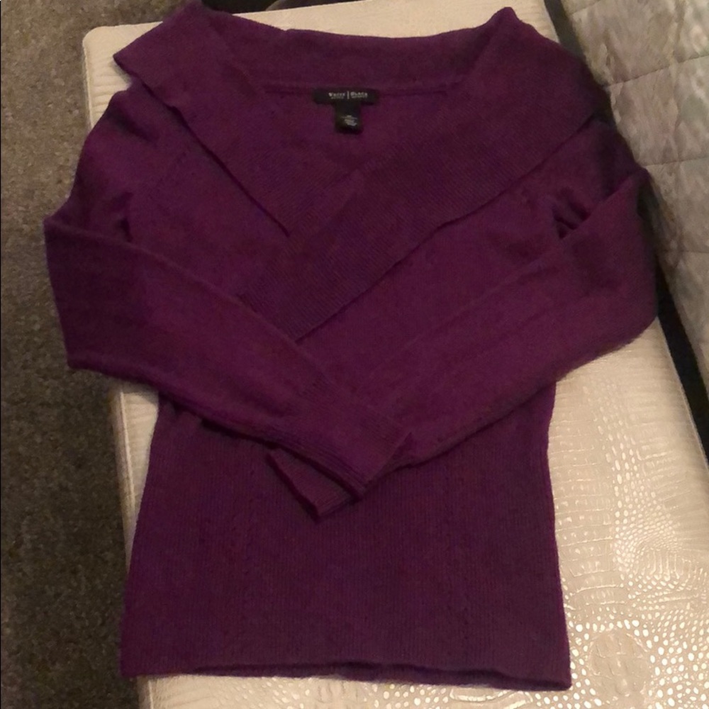 Plum White House black market sweater.